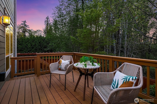 view of wooden deck