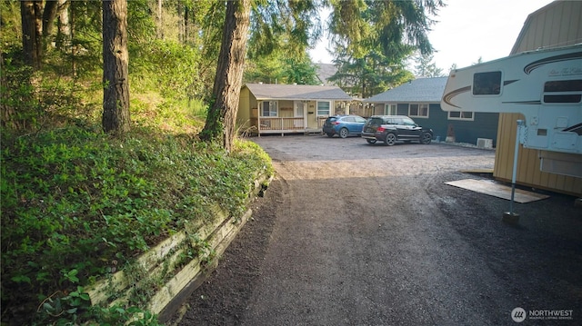 view of road featuring driveway