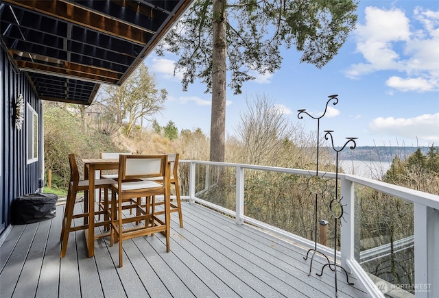 view of wooden terrace