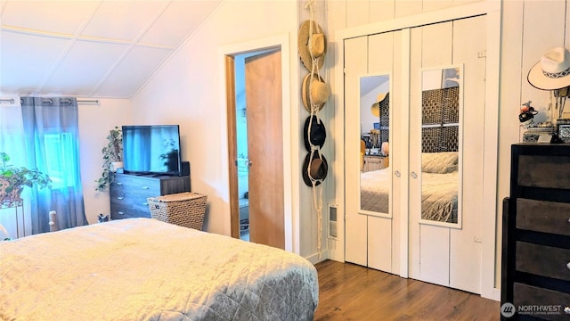 26821 NE 124th St, Duvall, WA 98019 - bedroom featuring wood finished floors and vaulted ceiling