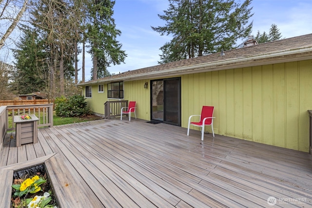 view of wooden deck