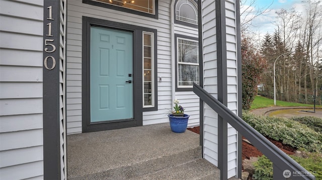 view of doorway to property