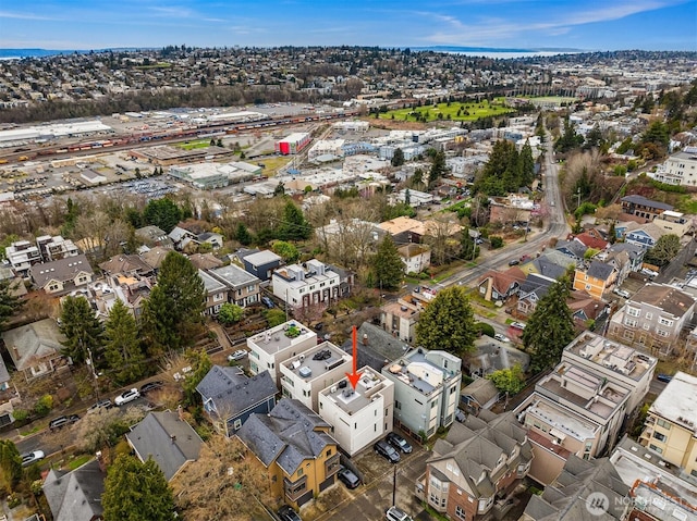 birds eye view of property featuring a residential view