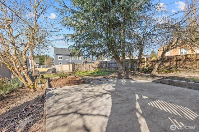 exterior space featuring fence private yard