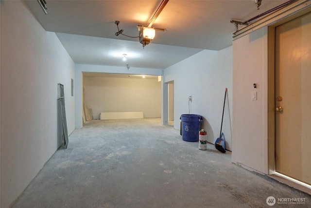 interior space featuring a garage door opener