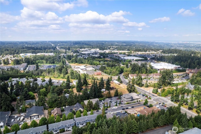 aerial view with a residential view