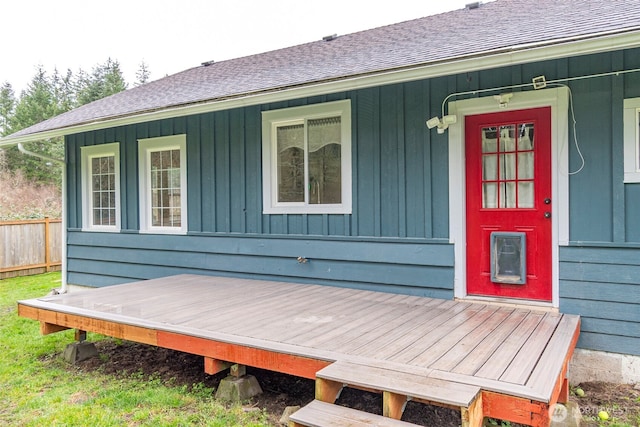 deck with fence