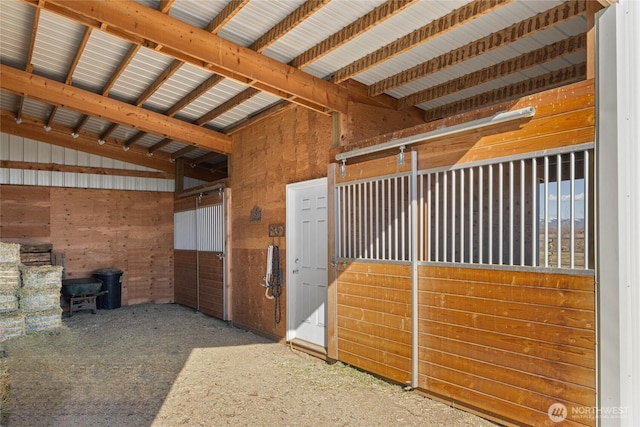 view of horse barn