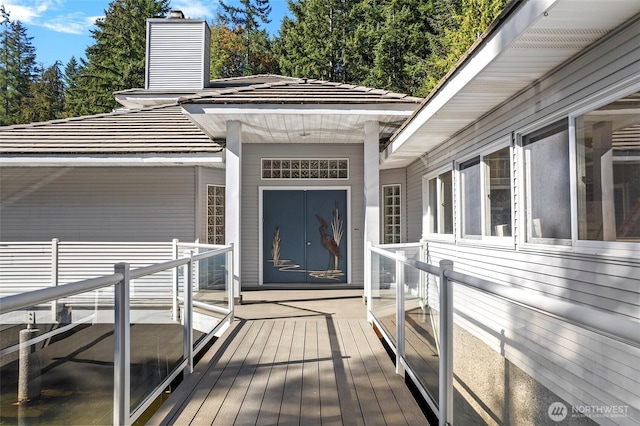 view of wooden terrace