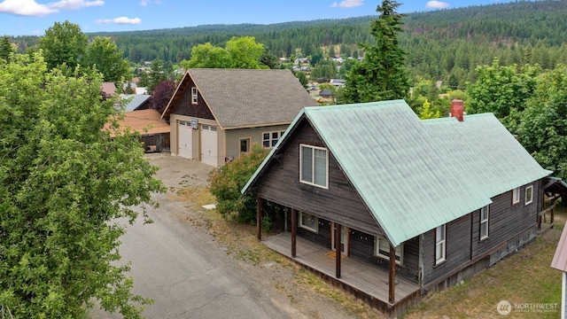 313 S 2nd St, Roslyn, WA 98941 - view from above of property with a forest