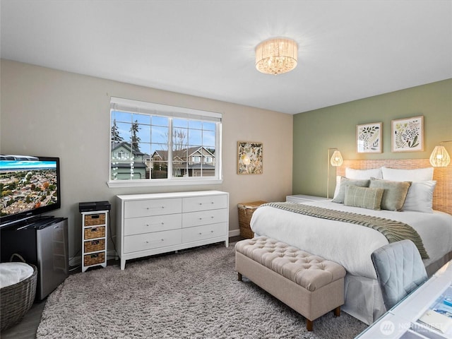 bedroom with carpet floors