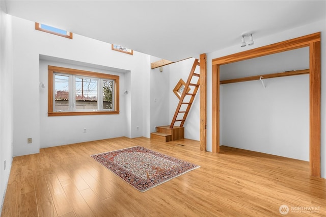 interior space with wood finished floors