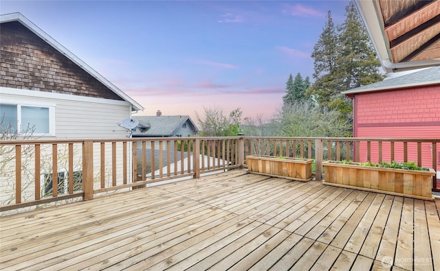 view of deck at dusk