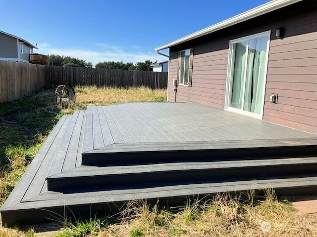 deck with fence