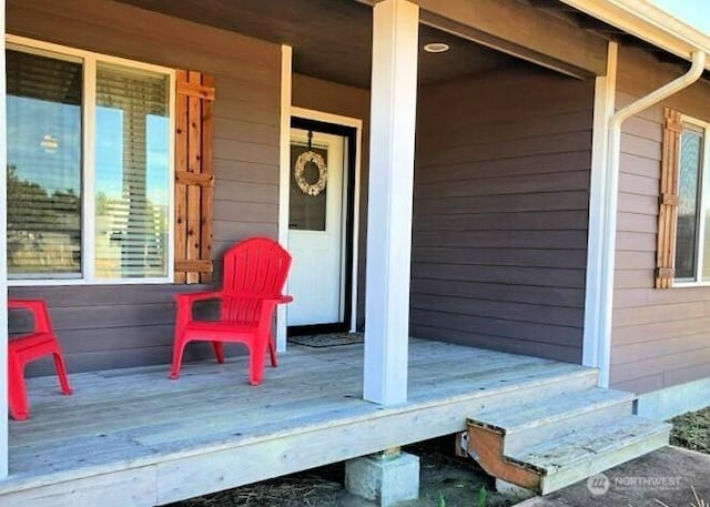 exterior space featuring covered porch