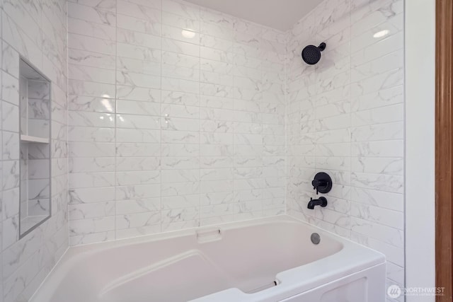 bathroom featuring bathtub / shower combination