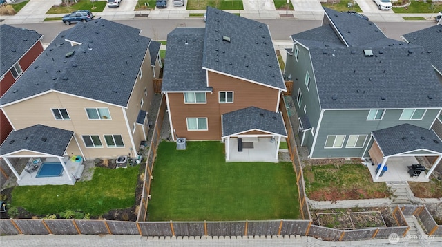 drone / aerial view featuring a residential view