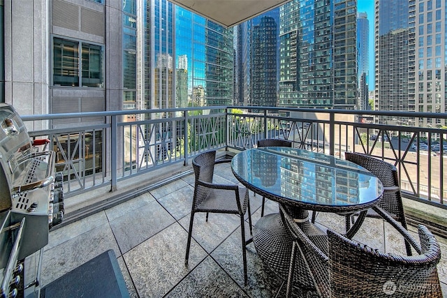 balcony featuring a city view