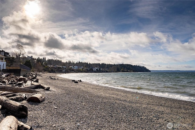 water view with a view of the beach