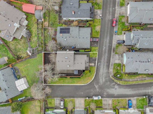 birds eye view of property featuring a residential view