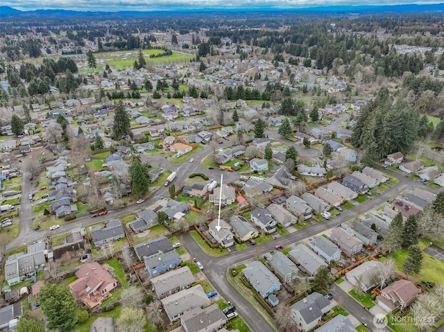 aerial view featuring a residential view