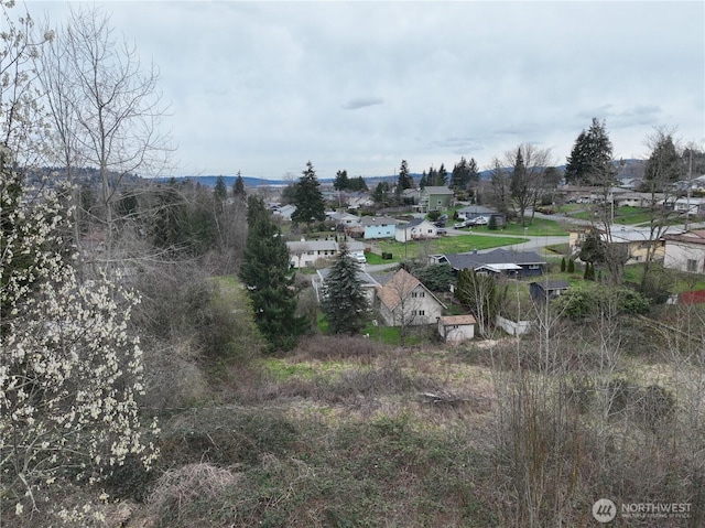 mountain view with a residential view