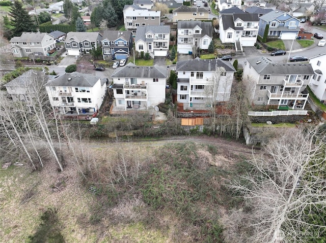 bird's eye view with a residential view