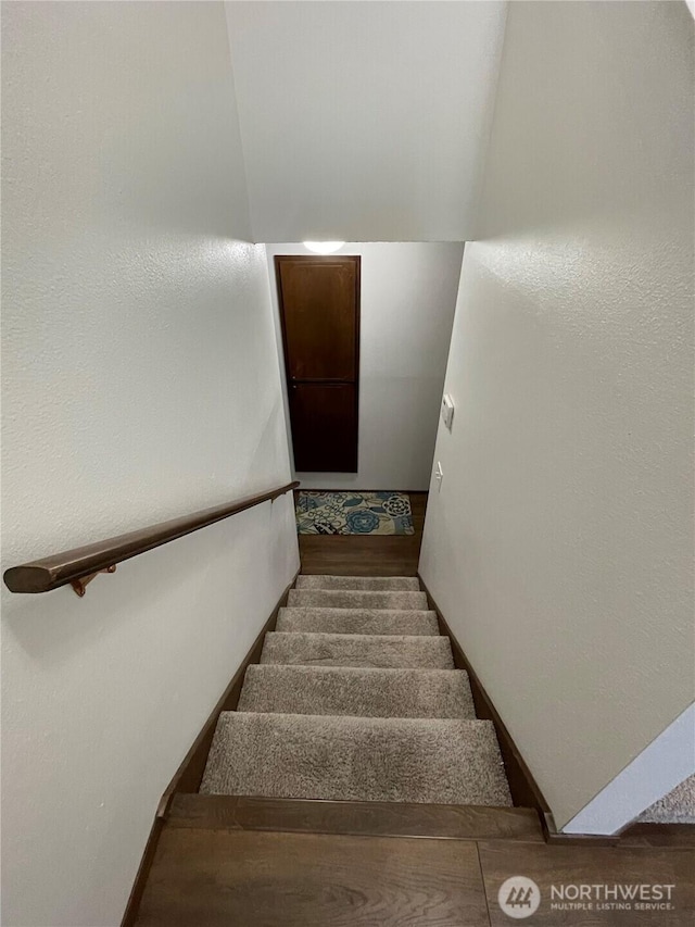 stairs with baseboards