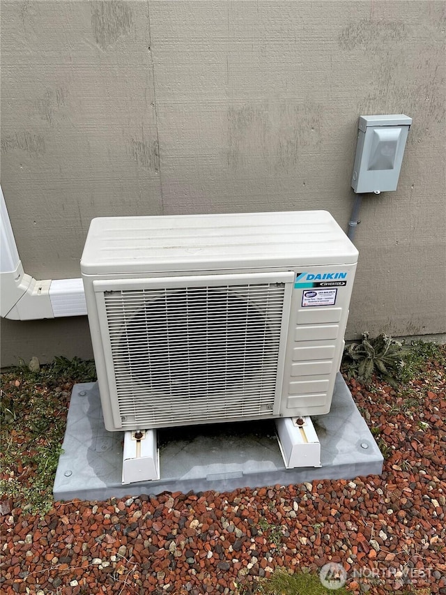 exterior details featuring ac unit