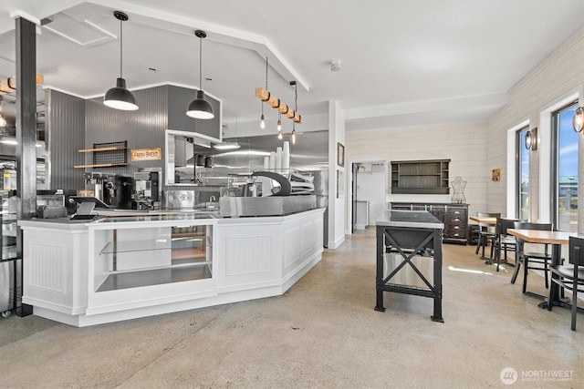 kitchen featuring concrete flooring