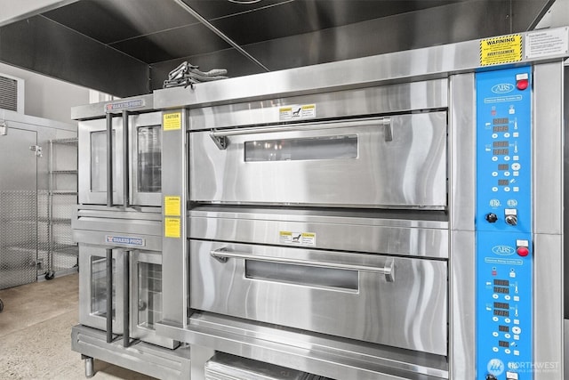 kitchen with concrete floors