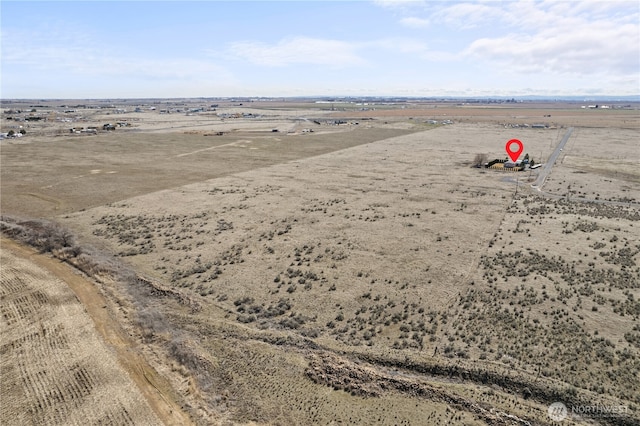 aerial view with a rural view