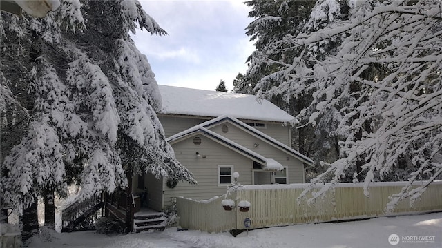 19002 20th St NW, Lakebay, WA 98349 - snow covered property with fence