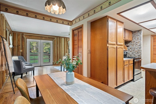 dining area with french doors