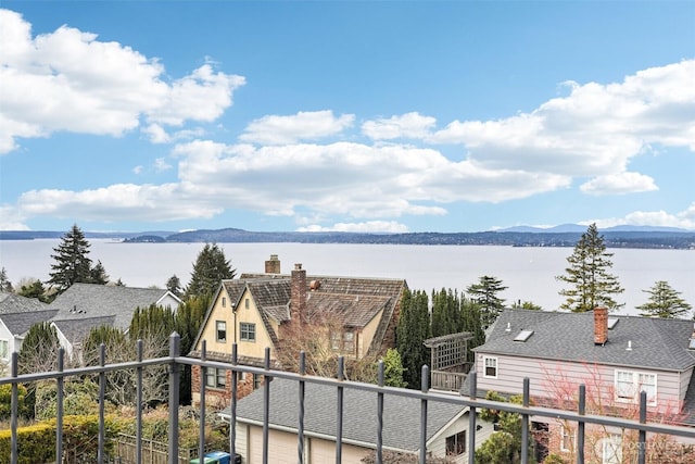 property view of water with a mountain view