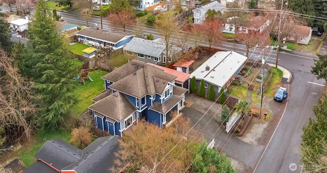 birds eye view of property featuring a residential view