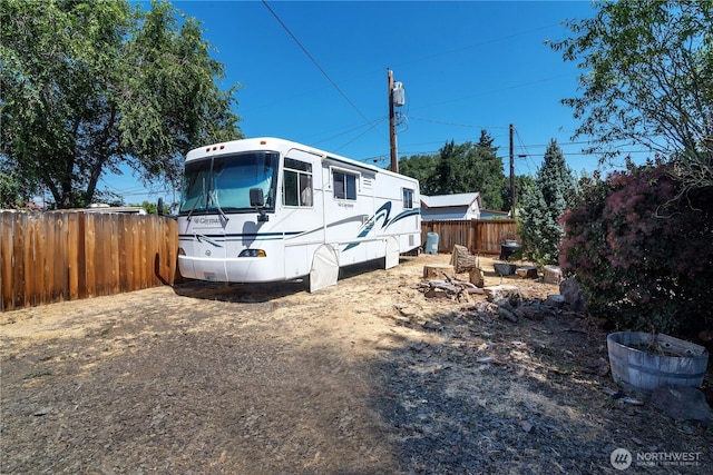 exterior space featuring fence