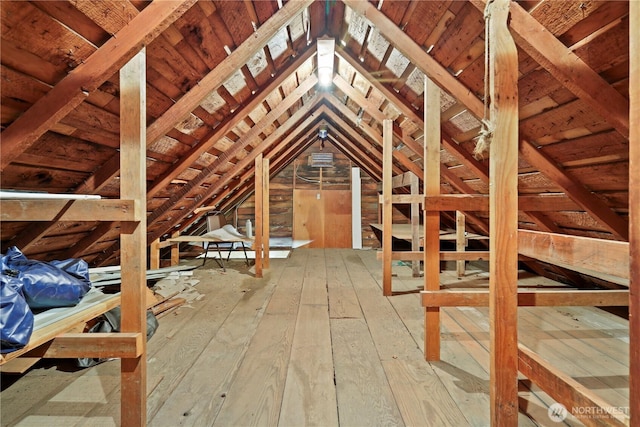 view of attic