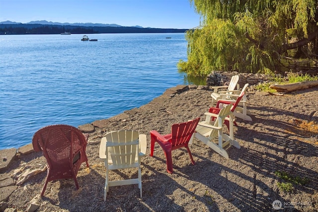 property view of water with a mountain view