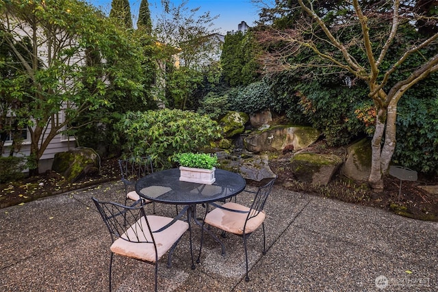 view of patio with outdoor dining space