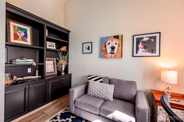 interior space featuring wood finished floors