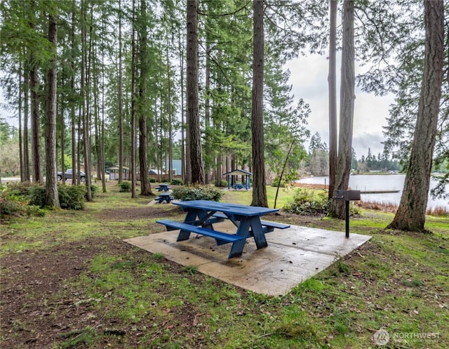 view of property's community featuring a water view