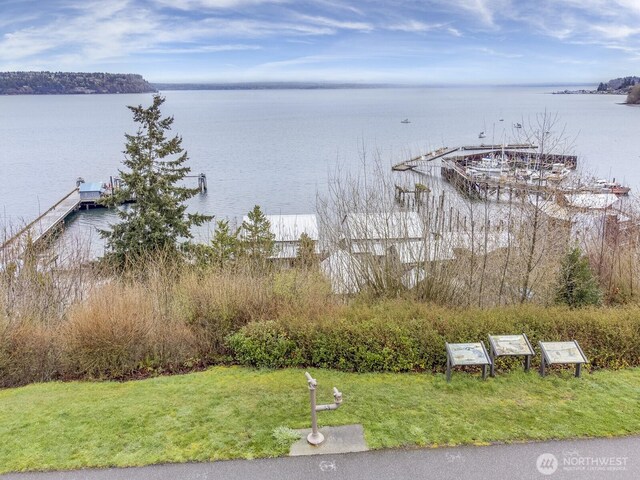 249 Cascade Ave, Langley, WA 98260 - exterior space with a water view and a boat dock