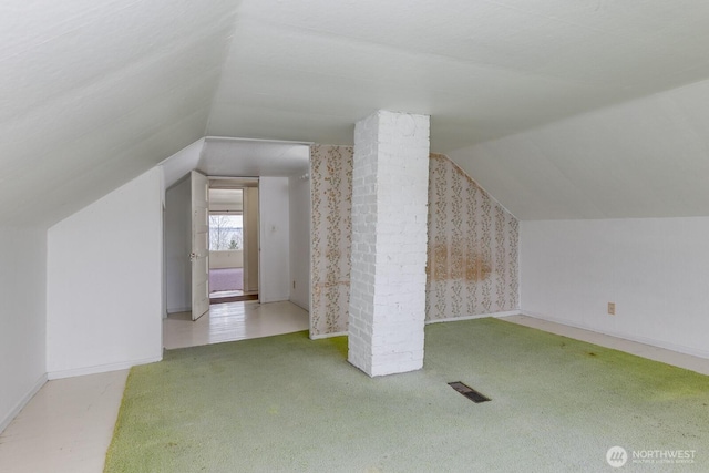 249 Cascade Ave, Langley, WA 98260 - bonus room featuring carpet flooring, baseboards, lofted ceiling, and visible vents