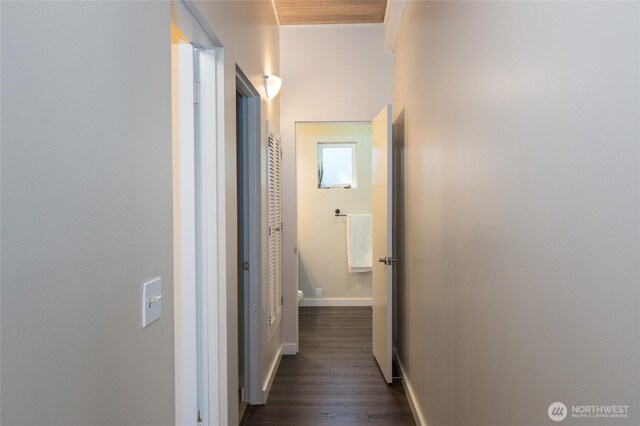 600 Harrison St, Friday Harbor, WA 98250 - hall featuring dark wood-type flooring and baseboards