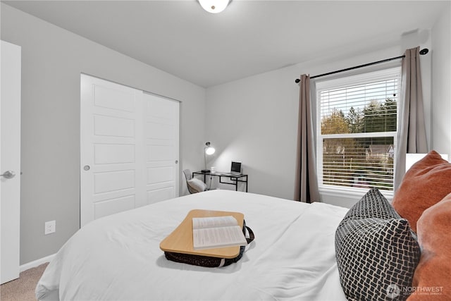 32898 Pine Ave SE, Black Diamond, WA 98010 - carpeted bedroom with a closet and baseboards
