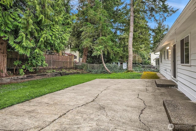 view of patio / terrace featuring a fenced backyard