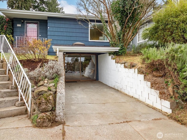 exterior space with driveway