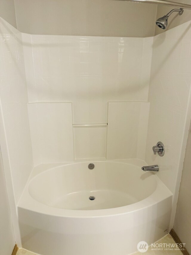 full bath with washtub / shower combination