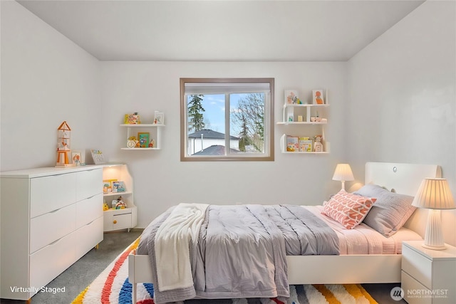 view of carpeted bedroom